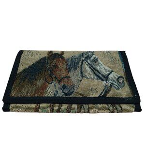 Tapestry Horse Trifold Wallet Equestrian Billfold Money Classic Western Rodeo